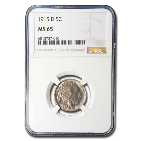 1915-D Buffalo Nickel MS-65 NGC 1915-D Buffalo Nickel MS-65 NGC